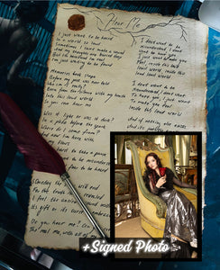 "Sad Life Of A Rose" Handwritten Lyric Page +Photo
