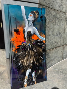 4ft tall 3D Acrylic Glass Painting - (Show Pick Up Only)