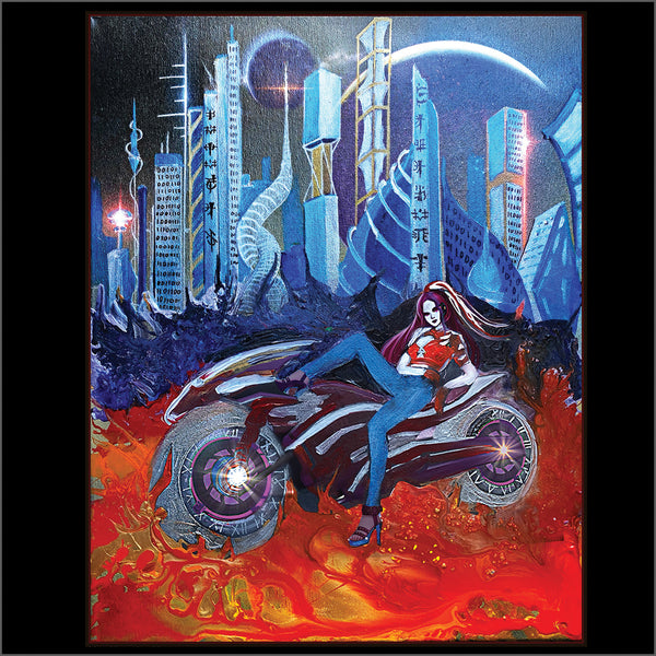Margarita's Signed Original Art for DIGITAL PARADISE Canvas Print