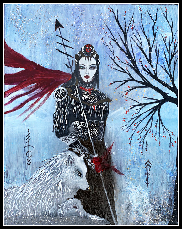 Winter Warrior 12x16 Canvas Print Margarita's Art – Edge Of Paradise Store